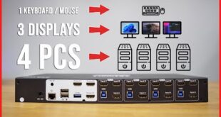 4 Computers & 3 Displays 1 Mouse and 1 Keyboard | How to Use a SUPER KVM | Tesmart