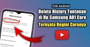 Cara Hapus History Tontonan Youtube Di HP Samsung A01 Core
