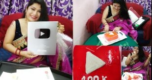 100k Special+youtube Silver Play Button Unboxing 😊